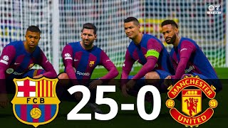 MESSI, RONALDO, MBAPPE, NEYMAR, ALL STARS | BARCELONA 25-0 MAN UNITED