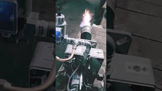 baltur burner testing on gas pilot and main flame #burner #baltur #pilot #main #flame