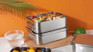 Nicety 18/8 Solid Stainless Steel Lunch Box ZSGA/ZSGT