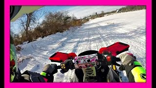 2004 Skidoo MXZX 600 ho Rev Trail Riding | Arctic cat ZR5000 walk around