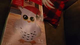 3 foot 5 christmas owl blowup