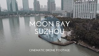 SUZHOU CHINA Cinematic drone footage, Moon bay area, day and night.