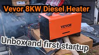 Vevor 8KW Diesel Heater/ unbox and first startup. (Winter is here)