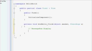 C# Windows Programming: Lesson 1 - Hello World [HD]