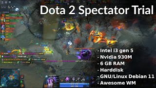 Spectating Test Dota 2 (DotaTV) in Low Spec Laptop