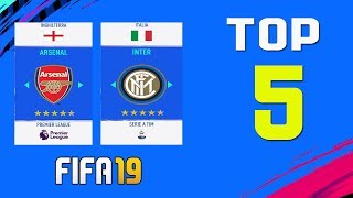 TOP 5 SQUADRE CON CUI INIZIARE UNA CARRIERA in FIFA 19 !!!!!!