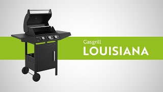 BBQ Gasgrill Louisiana - Grillwagen für Zuhause mit 3 Brennern & Plane