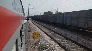 18518 Korba link express crossing with gondia Janshatabadi at dagori & skipping Belha with honking.