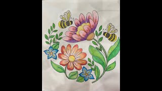 Beginner Bee With Flowers Wreath Class - Part 2