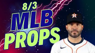 PRIZEPICKS TODAY 8/3 | MLB PRIZE PICKS TODAY | MLB PLAYER PROPS | MLB BEST BETS