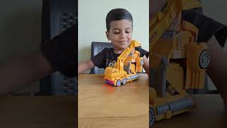 Robotic JCB #babyshorts #love #youtubeshorts #brother #family #toys #cute #baby #lorryvideos #jcb