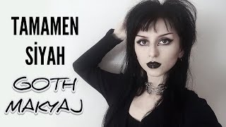 Tamamen Siyah Goth Makyajı | All Black Goth Makeup Tutorial | Dark Gothdess