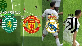 🐐 C.Ronaldo`s played teams edition✨sporting cp,manchester united etc...|pes 2021#shorts