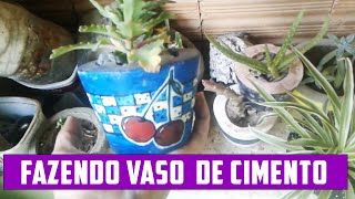 Como fazer vasos de cimento para plantas- passo a passo