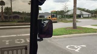 Riding in the golf cart in The Villages, Florida