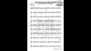 De lunes hasta diciembre - banda imperial de huajuapan (partitura)