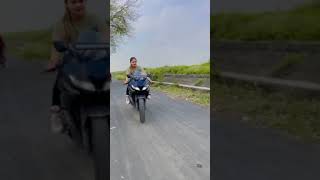 Rider Girl sanjana Ride Yamaha R15 V3 refreshing edition