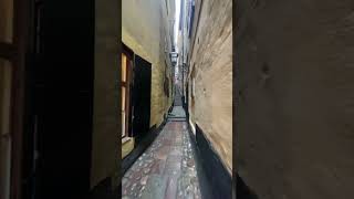 The narrowest alley in the world, Stockholm, Sweden