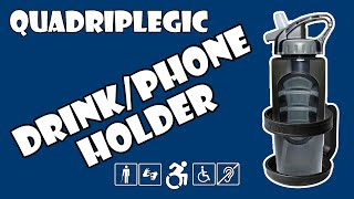 Cheap Wheelchair Cup Holder - Tips & Tricks | Quadriplegic (C5,C6,C7)