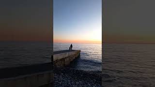 Дети, море, собака и закат #sunset #nature #sea #nature #dog #kinder #sonne