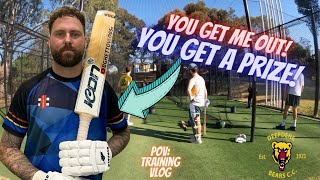 Welcome To The Bear Cave! OPEN CHALLENGE! *POV Cricket Training Vlog*