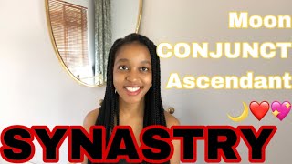 SYNASTRY: Moon CONJUNCT Ascendant synastry (a strong emotional connection?🌙❤️💖)