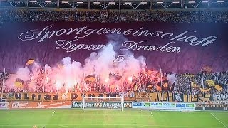 Dynamo Pyroshow nach dem Spiel gegen Erfurt (Dresden - RW Erfurt 3:1 | 13.08.15)