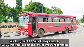 Ashok Leyland BS-3 Turbo Bus Operating By SLTB Deraniyagala Depot on Maharagama 69 Kandy Route