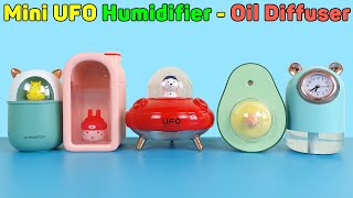 Mini UFO Humidifier - Double Spray, Essential Oil Diffuser With Night Light | Unboxing & Review