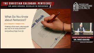 The Christian Calendar: Pentecost