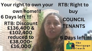 URGENT RTB Only 6 Days left to Apply before discount cuts 21/11/2024 #RTB #Righttobuy #budget2024