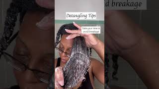 Detangling Tips for Curly Hair. #detangling #type4hair #washday #naturalhair #curls #hairtips #curly