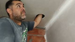 VEJA COMO FAZER OS FURO PARA AS LUMINÁRIA EM FORRO DE DRYWALL./ TETO DO ESTUDIO QQF/