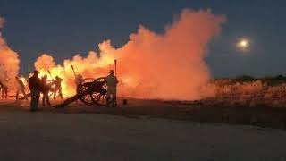 Cannon fire at Horsehead Crossing Celebration, Oct.30, 2020