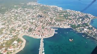 Sukošan (Croatia) from air (Luxair LUX-ZAD)