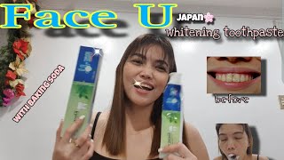 FACE-U JAPAN TECH, BAKING SODA TOOTHPASTE | HONEST REVIEW! NAKAKAPUTI NG NGIPIN.