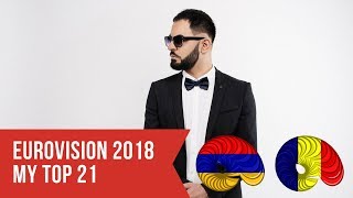 EUROVISION 2018: MY TOP 21 (26.02.2018)