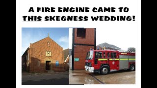 A FIRE ENGINE CAME TO THIS WEDDING       1990s Skegness, Lincolnshire, UK