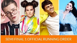 EUROVISION 2018 | OFFICIAL RECAP | SEMI FINAL 1 | RUNNING ORDER