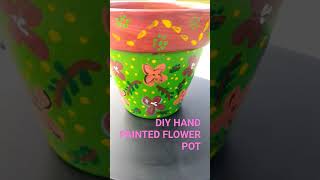 DIY HAND PAINTED FLOWER POT #art #home #garden