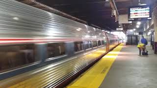 Amtrak Autumn Express entering Newark Penn Station