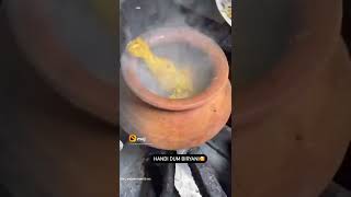 Dum biryani in a pot