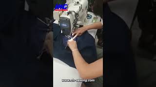 Industrial Sewing Machine Twin Needle Sewing Machine ( Auto Thread Trimmer ) #Shorts