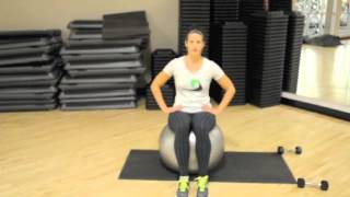 Stability Ball Alternating Leg Raises