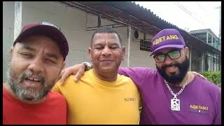 2023/07/19-Rua Ernesto Silva(Rua da Feira) Eliseu agradecendo com Eli Gomes e Geraldo a pavimentação