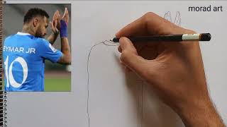 How to draw Neymar Jr step by step |Al Hilal Saudi player