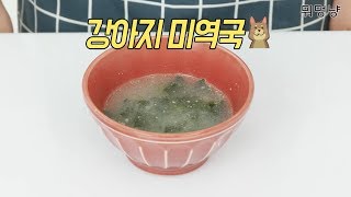 강아지 미역국 만들기(birthday cook for dogs in korea)