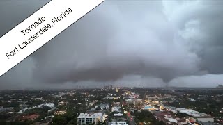 Insane Storm Structure & Tornado w/Poer Flashes - Fort Lauderdale, Florida