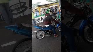 Satria FU vs Ninja R || Breket 9 detik🚀 #201m #dragrace #shorts #ninja #satriafu