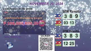 [LIVE] PCSO 5:00 PM DRAW - NOVEMBER 30, 2024 LOTTO RESULTS